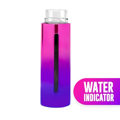 Colortrak Luminous Spray Bottle, 250ml/8.5oz Bottle with Full 360° Distribution, Easy-Use Pump, Quick View Window to Monitor Water Level, Eco-Friendly, Pink/Purple - color: Pink/Purple