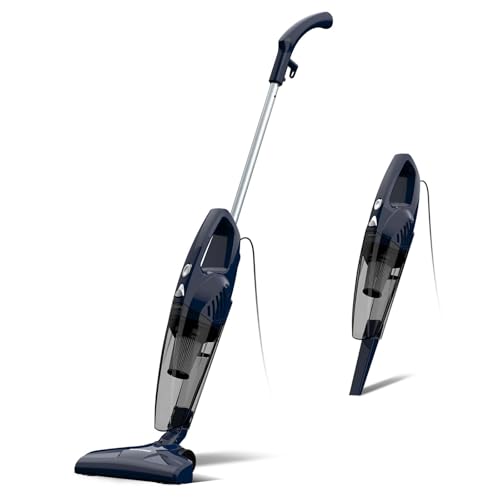Corded Stick Vacuum Cleaner, 3-in-1 Detachable to Handheld with 180°Left-Right Steering, 14KPA Powerful Suction for Pet Hair on Hard Floors, HEPA Filter, Lightweight with 16.4ft Long Cord
