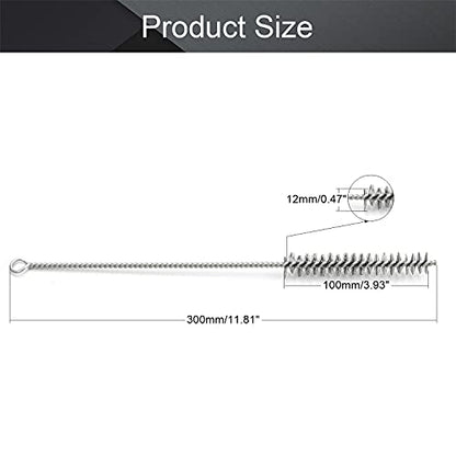 Utoolmart Steel Wire Cleaning Brush, Spiral Power Tube Cleaning Tool, Bottle Brush, 0.6-inch Diameter 12-inch Length, 10pcs - color: 10pcs, size: 1.5cm