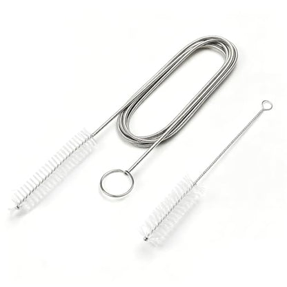 2PCS Flexible Long Drain Brush, 78 Inch Nylon Stainless Steel Tube Cleaning Brush, Slim Long Hose Pipe Cleaning Tool for Auto Sunroof Drain Hole, Car Fridge, Kitchen Sink (Single End-White) - color: Single End-white