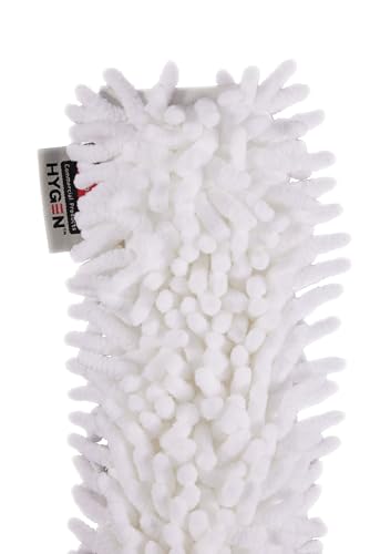 Rubbermaid Commercial Products, HYGEN Quick-Connect Flexible Dusting Wand with Microfiber Sleeve, White, Flexible Dusting for Office/School/Stadium/Lobby/Restaurant