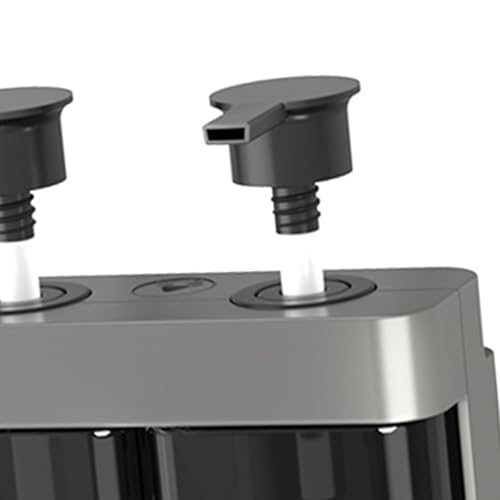 TARSHYRY Extended Nozzle, Dual Installation Method, with Locking Device, Three Chamber Design, 500ml Capacity, Convenient and Practical, Made of ABS Material. (Silver) - color: Silver