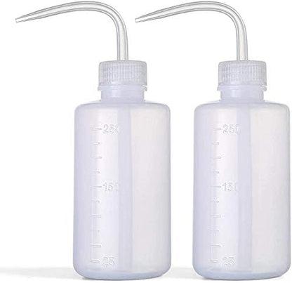 Wash Bottles - 2pcs 250ml Safety Watering Tools, Economy Plastic Squeeze for Medical Label Tattoo Supplies Green Soap Cleaning Washing - size: 2x250ml