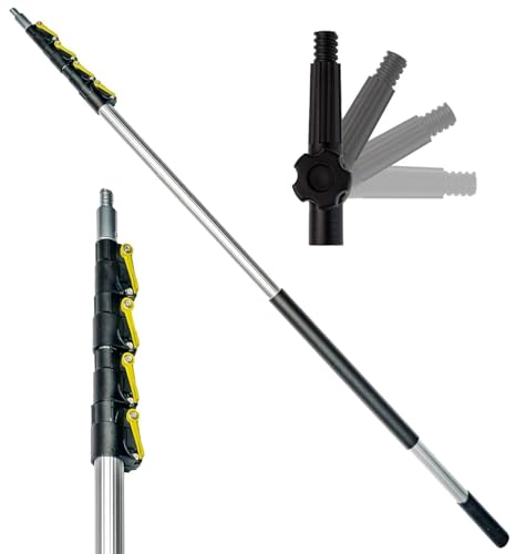 DOCA Telescoping Pole 5-12 Ft - Extension Pole for Cleaning, Feather Duster, Window Washing Kit, Paint Roller, Window Squeegee - High Reach Extendable Kit for Indoor & Outdoor - Pole Only - size: 12 Ft, style: Pole Only