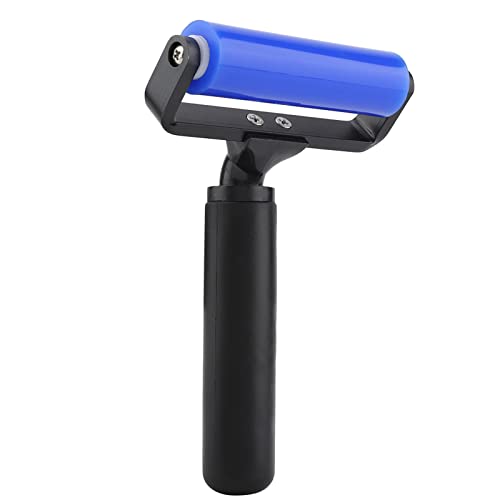 Lint Roller, Silicone Manual Dust Removal Roller Anti Static Cleaner Screen Film Roller for Household Remove Dirt Dust Hair (4 Inch) - size: 4 Inch