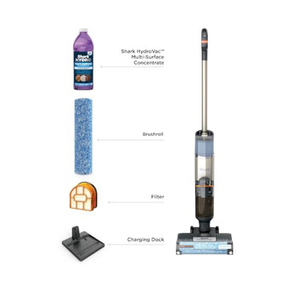 Shark HydroVac MessMaster Wet Dry Vacuum Cleaner, Cordless, 3-in-1 Vacuum Mop All in One & Self-Cleaning System, Lightweight, Powerful Suction, for Hard Floors & Area Rugs, Stone, WD261,Rose Gold - style: Cordless w/ Essential