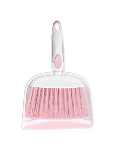 Mini Broom and Dustpan Set-Mini Whisk Set for Desk, Housekeeping, Office, Kitchen, Pet Nest, etc.,Daily Cleaning Necessity Plastic Mini Dustpan Set (Pink) - color: Pink