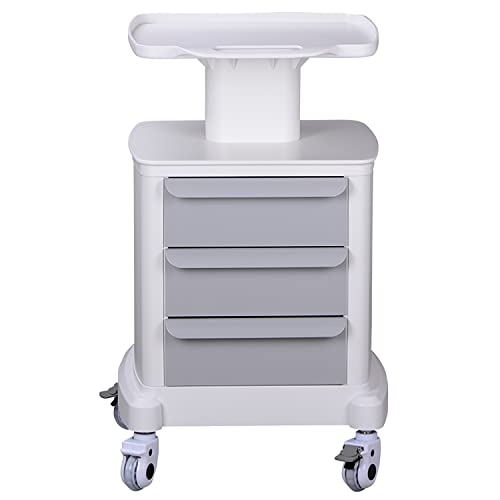 Professional-Grade 3-Drawer Utility Cart on Wheels - Trolley Cart w/ 3 Drawers & Utility Desk - Mobile Storage Cart, Cavitation Machine, Salon Supplies - Max 50kg/110lb Load… - size: 110LB Load / 3 Drawer