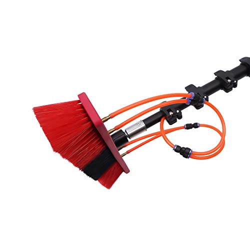 20ft Water Fed Pole Kit,Water Fed Pole Cleaning Brush Kit with Hose Squeegee,Extendable Outdoor Window Cleaner,Solar Panel Cleaning System for Household