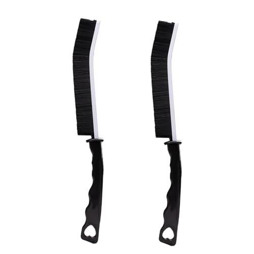 2 Pcs Crevice Cleaning Brush Hard Bristle Gap Brush Multifunctional for Bathroom Household Kitchen Tiles Window Crevice Cleaning Tool (Style 1) - style: Style 1