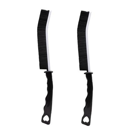 2 Pcs Crevice Cleaning Brush Hard Bristle Gap Brush Multifunctional for Bathroom Household Kitchen Tiles Window Crevice Cleaning Tool (Style 1) - style: Style 1