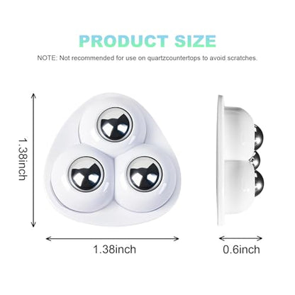 Self Adhesive Appliance Sliders 4 Pack Kitchen & Furniture Rollers | Move Small Appliances Easily 360° Glide No Tools Peel Stick 12lbs Per Wheel - color: White, size: 4pcs