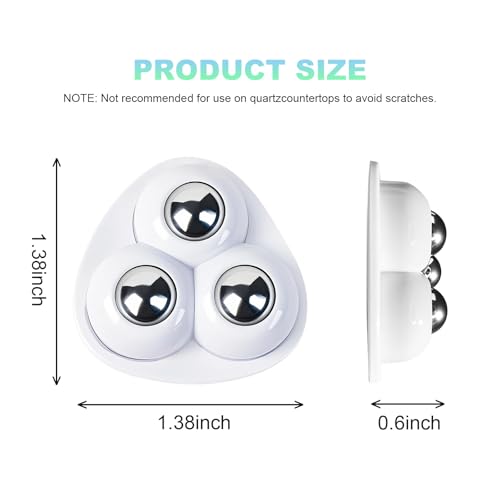 Self Adhesive Appliance Sliders 8 Pack Kitchen & Furniture Rollers | Move Small Appliances Easily 360° Glide No Tools Peel Stick 12lbs Per Wheel - color: White, size: 8pcs