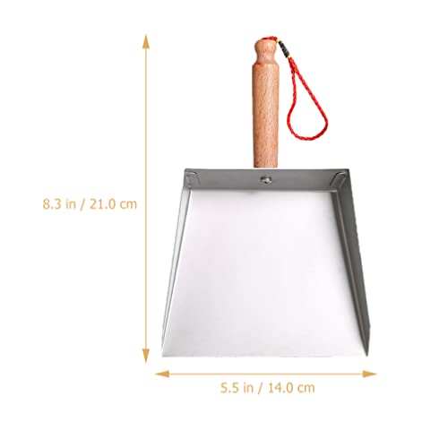 VOSAREA Mini Dustpan Stainless Steel Small Dustpan Portable Short Handle Compact Dust Pan for Workshop Table Desk Key Board
