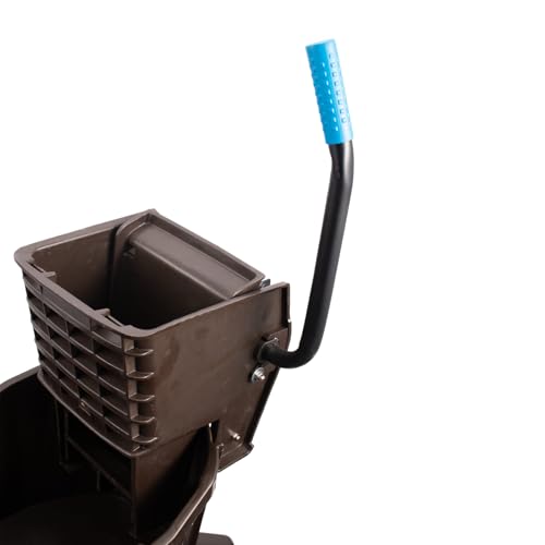 SPARTA Commercial Mop Bucket With Side Press Wringer, Floor Cleaning Essentials for Commercial and Home Use 26 Quart Capacity, 1 Count, Brown - color: Brown