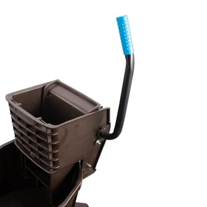 SPARTA Commercial Mop Bucket With Side Press Wringer, Floor Cleaning Essentials for Commercial and Home Use 26 Quart Capacity, 1 Count, Brown - color: Brown