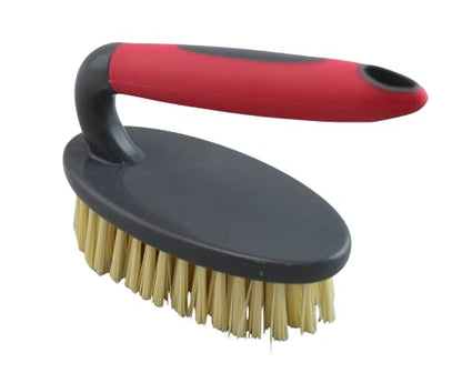 All Purpose Cleaning Kitchen Bathroom Scrub Brush Easy Soft Grip Handle 2 Pack