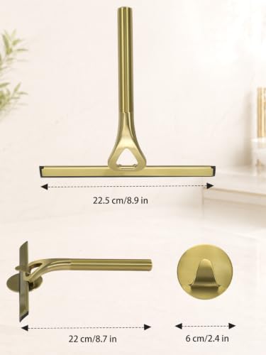Shower Squeegee for Glass Doors, Stainless Steel Shower Squeegee, Window Cleaning Tools for Glass Doors Car Glass Bathroom Window Kitchen Mirror