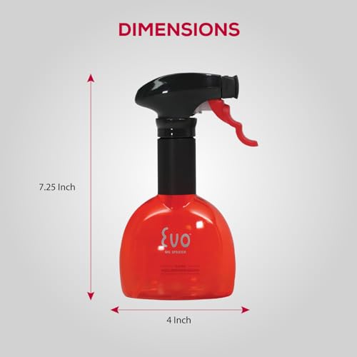 Evo Oil Sprayer Minis, Non-Aerosol for Olive, Cooking Oils, and Vinegars, Red, 8-Ounce Capacity, Set of 2 - color: Red