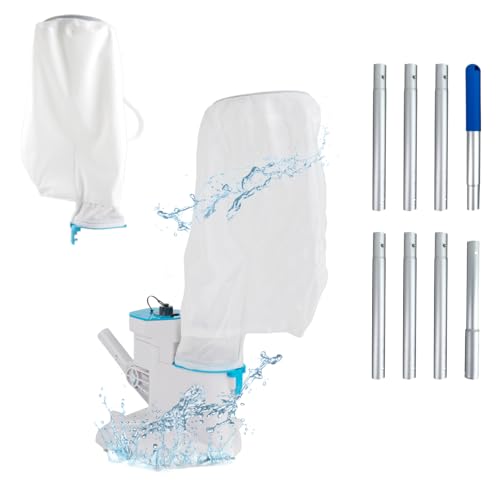 2026 Upgraded Cordless Pool Leaf Vacuum Cleaner with Dual Filter Bags for Above Ground & Inground Pools – Heavy Duty Swimming Pool Vacuum with Pole, 48GPM Strong Suction for Easy Leaf & Debris Removal - style: 2026 Upgraded Cordless Pool Leaf Vacuum Clean