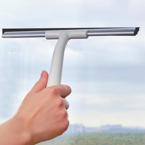 Glass Squeegee Replacement Strips 2pcs Stainless Steel Window Wiper Blade 105cm Sturdy Cleaning Squeegee for Shower Doors and Glass Surfaces