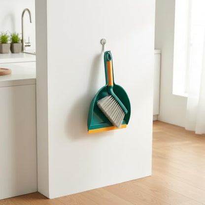 A Multifunctional Broom and Dustpan Set, a Compact Broom and Dustpan for Home Use, Featuring a Plastic Shovel and Brush, Suitable for Camping, Easy to Sweep Various Types of Hair