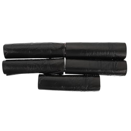 Heavy-Duty Drawstring Garbage Bags 45X50Cm 5pcs Thick Kitchen Trash Bags for Household Waste Portable Black with Tight Tie Closure for Home Cleaning