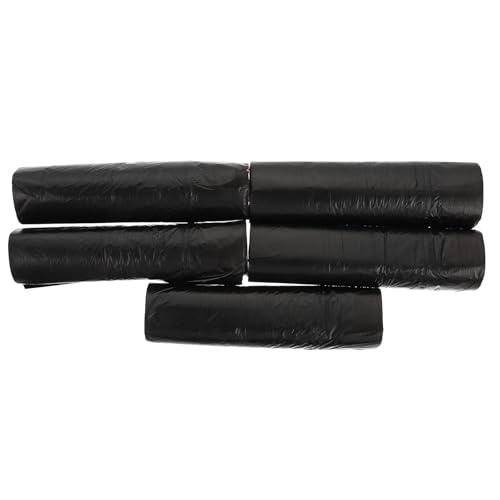 Heavy-Duty Drawstring Garbage Bags 45X50Cm 5pcs Thick Kitchen Trash Bags for Household Waste Portable Black with Tight Tie Closure for Home Cleaning