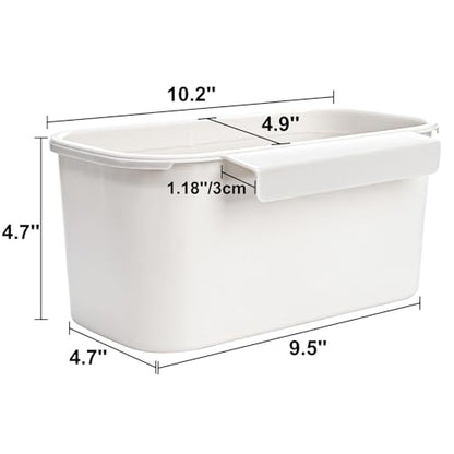 DEAYOU 3 Pack Hanging Cup Holders, Utility Rolling Cart Accessories, Hanging Storage Basket, Pencil Holder Makeup Organizers for Art Craft Supplies, Home, Kitchen, Office, White, 10.2''x5.5''x4.7''