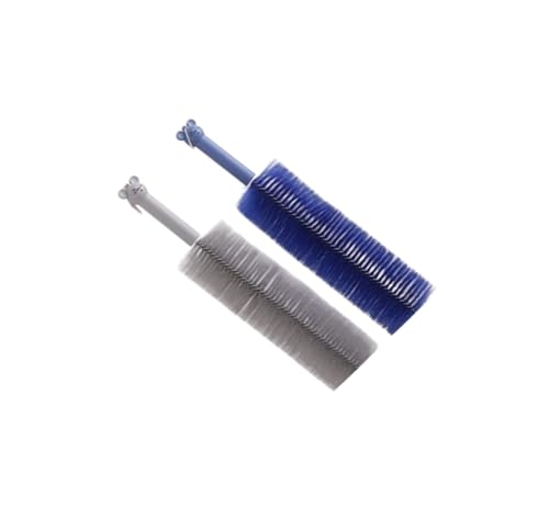 2026 Upgraded Fan Cleaner Brush – Bendable Dusting Tool for Blinds & Electronics, Reusable Microfiber Dust Collector, No-Disassembly Deep Cleaning for AC, Vents (Blue) (Grey+Blue) - color: Grey+blue