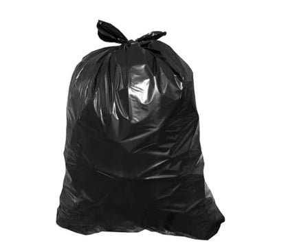 42 Gallon Heavy Duty Clean-Up Trash Bags – 50 Count, 3 Mil Thick, Tear & Puncture Resistant, Flap Tie Closure – Contractor, Commercial, Home Use – Black Garbage Bags