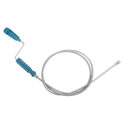 HARFINGTON Drain Augers 6 Ft Stainless Steel Flexible Plumbing Auger Hair Drain Cleaner Tool Toilet Auger Clog Remover Tool for Kitchen Bathroom Shower Sink Toilet Bathtub, Blue - color: Blue, size: 1.8m