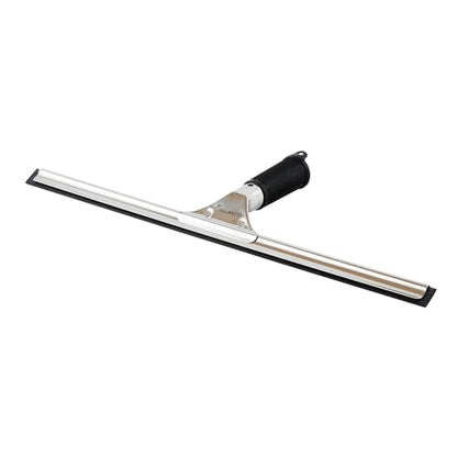 Restaurantware-Clean Tek Professional 17.72 Inch Window Squeegee, 1 Cleaning Squeegee with Rubber Blade - No-Slip Handle, Clean Mirror Or Car Windshield, Stainless Steel Wiper for Glass Door - size: 17 3/4", style: Stainless Steel, with Black Rubber Grip