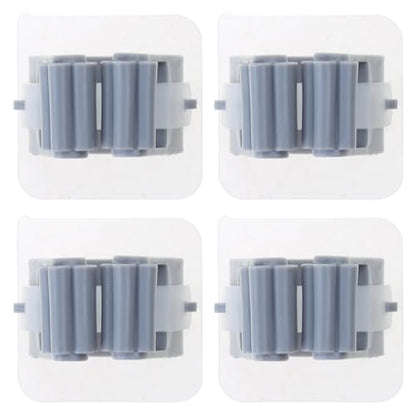 4-Pack Mop And Broom Holder Wall Mount Broom Grippers Holds Self Adhesive Drilling Broom And Dustpan Hanger For Home Wall Mount Broom Grippers