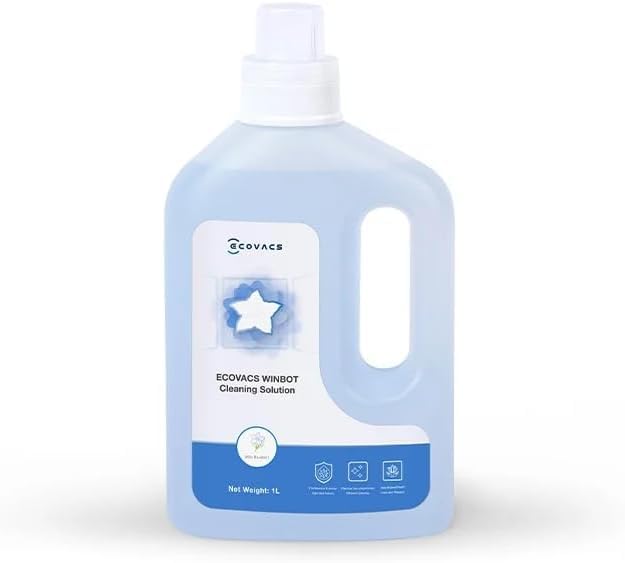 ECOVACS Multi-Surface Winbot Cleaning Solution, Compatible with WINBOT W3 Omni/ W2S/ W2S Omni/ W2 PRO Omni/W2 Omni/W2 PRO/W1 PRO/WINBOT MINI/WINBOT MINI2,1L - color: Blue