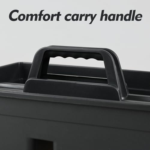 6 Packs Plastic Cleaning Supplies Storage Caddy with Handle, 3-Compartment Portable Shower Basket Tote