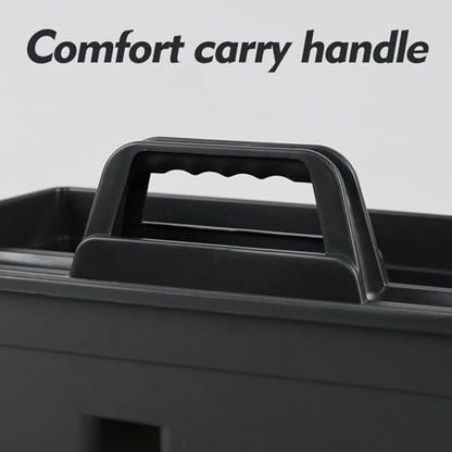 6 Packs Plastic Cleaning Supplies Storage Caddy with Handle, 3-Compartment Portable Shower Basket Tote