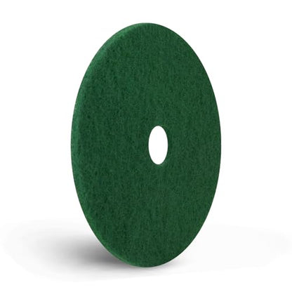 Virginia Abrasives 18" Green Floor Maintenance Pads - Heavy-Duty Non-Woven Pads for Deep Cleaning and Stripping for Orbital Machines, 5-Pack - size: 18"