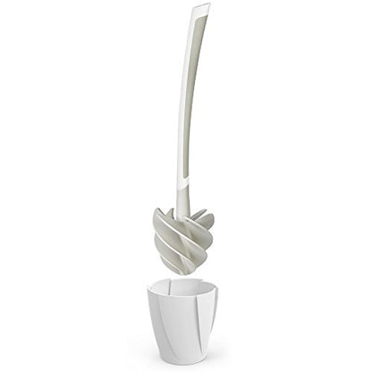Better Living Products 17253 LOOEEZ Hygienic Toilet Squeegee/Brush, White with Grey