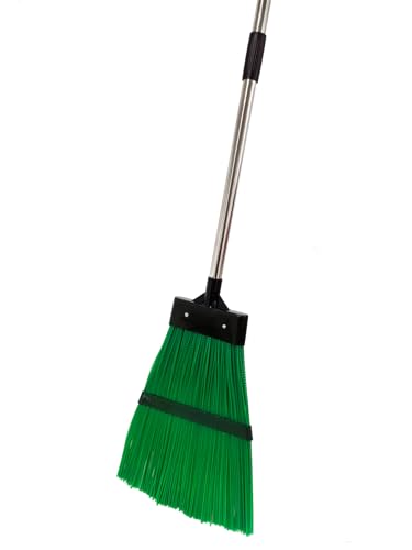 Courtyard Broom-Heavy Duty Broom Long Handle Outdoor Commercial Angle Broom for Courtyard Ourdoor Travel Camping