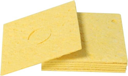20 PCS High Temperature Compressed Sponge for Soldering Iron Tip Cleaning – 61mm (6x6cm) Square – Reusable Cellulose Pad
