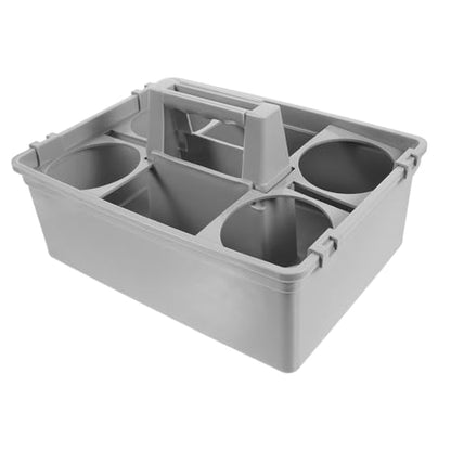 PRETYZOOM Multipurpose Cleaning Supplies Storage Basket with Handles Lightweight Organizer for Home Office Features Multiple Compartments for Easy Organization and Transport