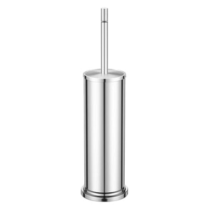 Chrome Toilet Brush and Holder Set,304 Stainless Steel Toilet Brush for Bathroom with Long Handle, Heavy Duty Toilet Bowl Brush,Removable Inner Bowl and Splash Protection,Deep Cleaning - color: Chrome