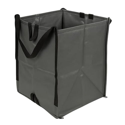 DURASACK Heavy Duty Home and Yard Bags 48-Gallon Reusable Self-Standing Lawn and Leaf Bags Garbage Can with Reinforced Handles, Gray - color: Gray