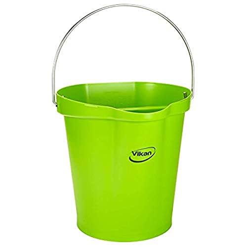 Vikan 568677 Pail,3 gal.,PP/SS,Lime