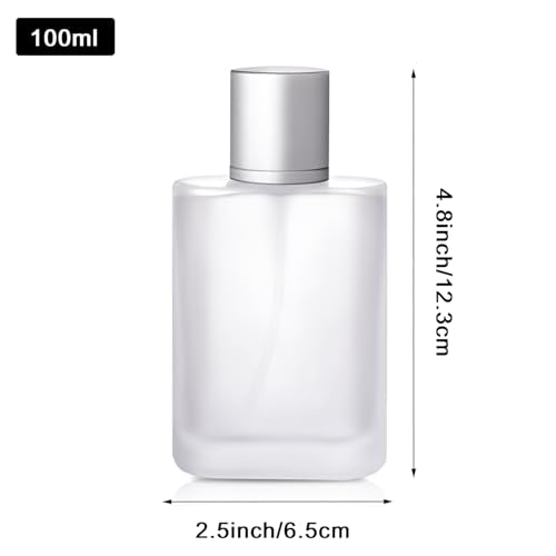 100ml/3.4 Oz Frosted Glass Spray Bottle Perfume Atomizer,Refillable Perfume Spray Bottle Perfume Bottles Empty with 3 Kinds of Perfume Dispenser (Frosted Glass 100ml) - style: Frosted Glass 100ml