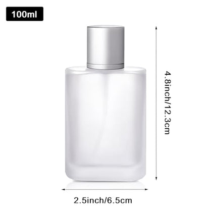 100ml/3.4 Oz Frosted Glass Spray Bottle Perfume Atomizer,Refillable Perfume Spray Bottle Perfume Bottles Empty with 3 Kinds of Perfume Dispenser (Frosted Glass 100ml) - style: Frosted Glass 100ml