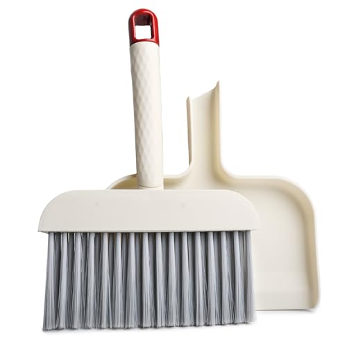 Small Dust Pan and Brush Set - Mini Dustpan and Brush Set, Small Broom and Dustpan Set, Whisk Broom, Dust pan and Brush for Desk, Table, Home, Kitchen.