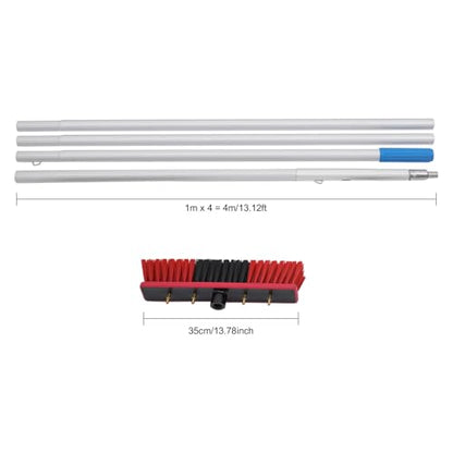 13.12 FT Solar Panel Cleaning Kit, Window Cleaning System, 20M Hose & BrushHead, Washing Equipment Window Cleaner Tool Water Fed Pole Kit for Roof Caravan Solar Panel - size: 4m/13.12ft