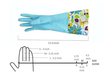 Finnhomy Household Gloves - Latex-Free, Waterproof, Long Cuff, Soft Lining Non-Slip, Adjustable Strap, Multi-Layer Protection, Flexible, Durable, Chemical-Resistant, Reusable for Cleaning (2 Pair) - color: Yellow/Grey, size: Large (Pack of 2)